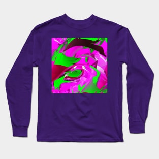 Cheerful bright green on pink Long Sleeve T-Shirt